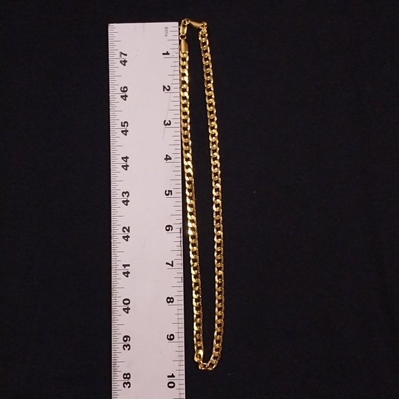 18k Gold Plated Cuban Chain for Men and Women Necklace Jewelry - Picture 6 of 8